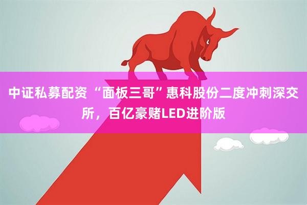 中证私募配资 “面板三哥”惠科股份二度冲刺深交所，百亿豪赌LED进阶版